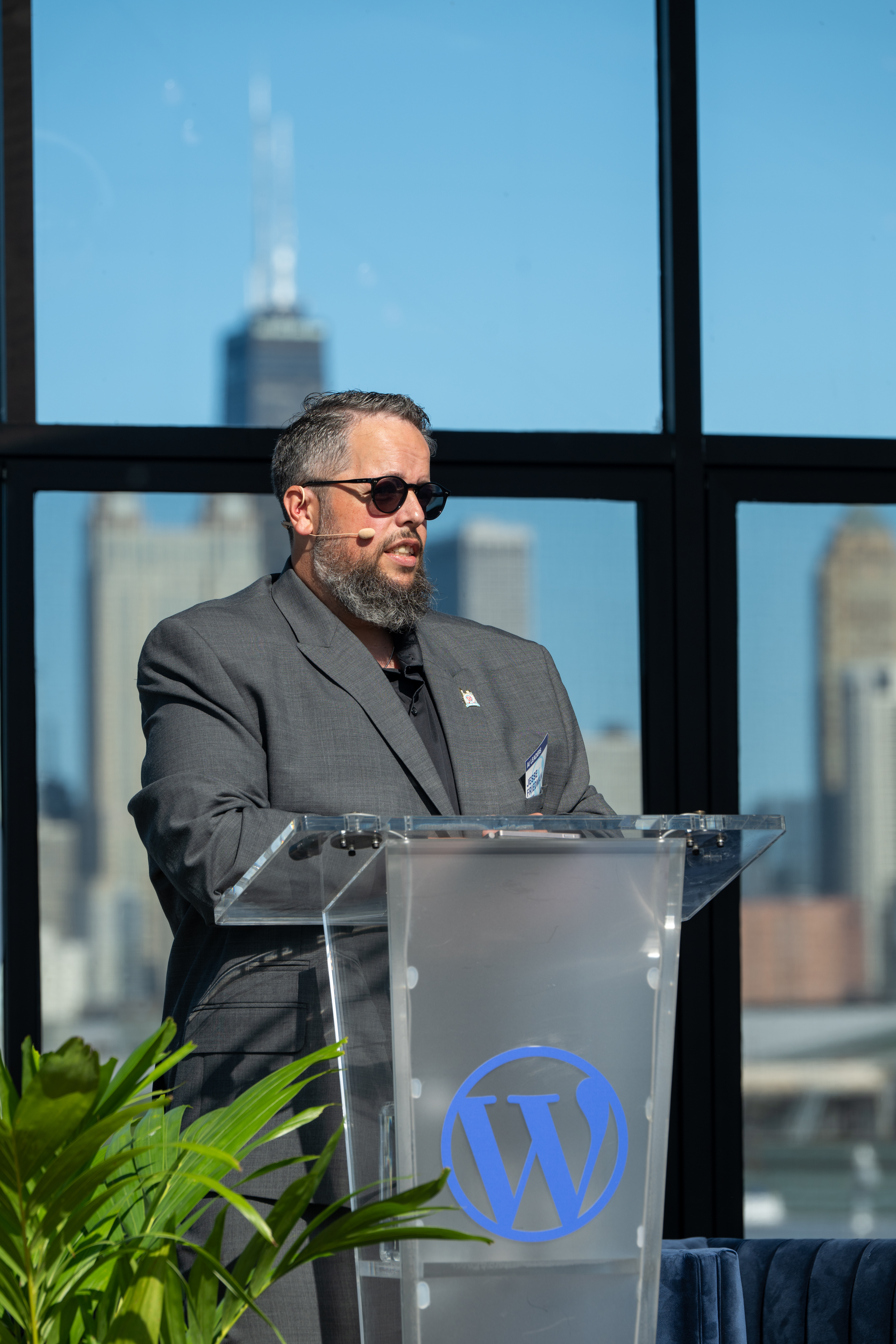 Jesse Friedman speaking on human-centered AI at Dev/AI in Chicago